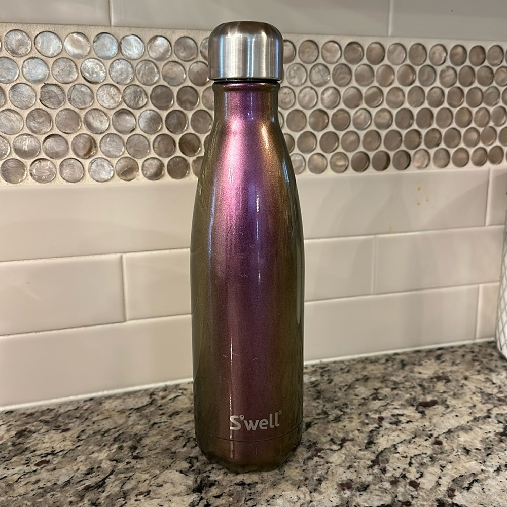 S’well stainless steel purple iridescent water bottle